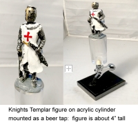 Knights Templar figure as beer Tap