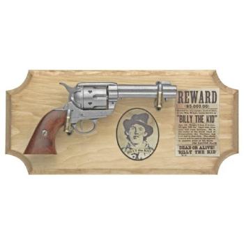 Billy the Kid six shooter ( framed ) metal