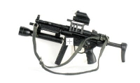 MP5-K W/full mag light & top mounted light