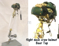 Carrier Flight deck crew helmet as Beer Tap ( Green)