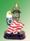 Soldier with eagle and flag w / U.S.Army pin
