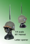 U.S. Military M1 helmet as letter opener
