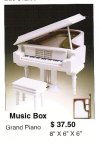Miniature grand piano music box