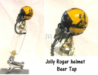 Jolly Roger Pilot Helmet as beer tap