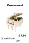 Miniature grand piano