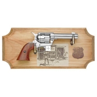 Wyatt Earp six shooter ( framed ) Metal