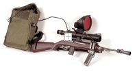 M1 Carbine with night scope and battery pack