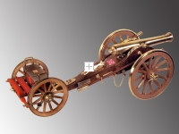 Large Civil War Cannon with LImber