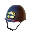 1/6 th U.S. Army Msgt stripes on helmet WW2
