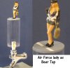 Air Force lady as beer tap