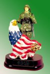 soldier with eagle and flag w/U.S.M.C. pin
