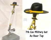 7th AIr Cav hat as beer tap