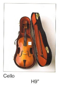 Miniature Musical Instruments - Cello 9" tall