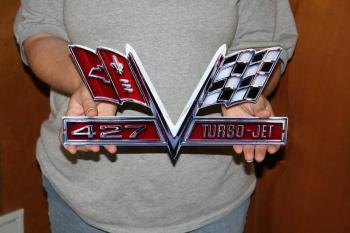 1967 427 Camaro Turbo jet metal sign