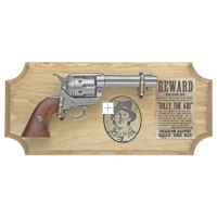 Billy the Kid six shooter ( framed ) metal