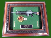 M16 with M203 launcher shadow box