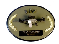U.S.Army M4 on painted wood plaque