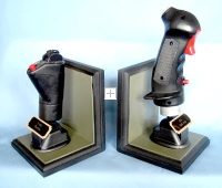 F-100 fighter bomber stick & throttle on bookends