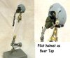 Pilot helmet as beer tap