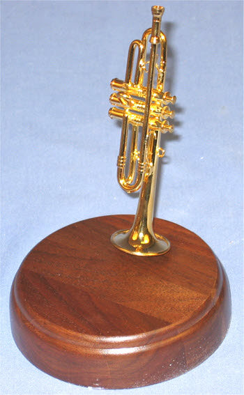 miniature trumpet on rd wood base [MIPW-007] - $52.50 : Military ...